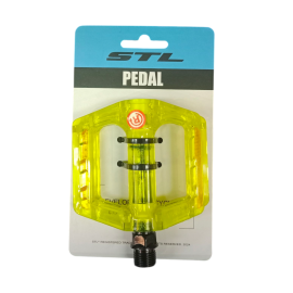 Pedal 9/16 Stl Polimero Hf 696T Amarillo Traslucido