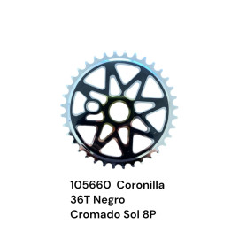Coronilla 36T Negro Cromado...
