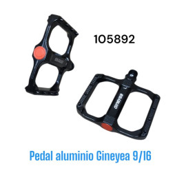 Pedal 9/16 Alum Negro...